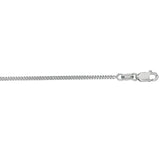 10K White Gold 1.4mm Gourmette 22 Chain with Lobster Lock